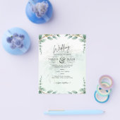 Eukalyptus Verlasse GOLD WEDD QR CODE BUDGET Flyer (Einzeln)