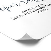 Eukalyptus Verlasse Greenery Diaper Raffle Sign Poster (Ecke)