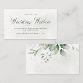 Eukalyptus Verlasse Greenery Gold Wedding Website Begleitkarte