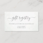 Eukalyptus Verlasse Greenery Wedding Gift Registry Begleitkarte (Vorderseite)