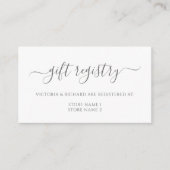 Eukalyptus Verlasse Greenery Wedding Gift Registry Begleitkarte (Vorderseite)