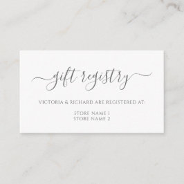 Eukalyptus Verlasse Greenery Wedding Gift Registry Begleitkarte