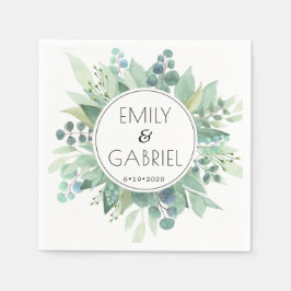 Eukalyptus Verlasse Greenery Wedding Paper Napkin Serviette