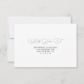 Eukalyptus Verlasse Greenery Wedding RSVP Card Einladung (Rückseite)