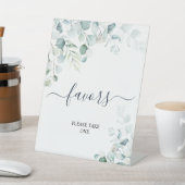 Eukalyptus Verlasse Grüne Duschfavoriten Zeichen Sockelschild (In SItu)