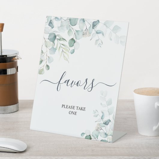 Eukalyptus Verlasse Grüne Duschfavoriten Zeichen Sockelschild (In SItu)