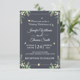 Eukalyptus Verlasse Grüne Hochzeit Einladung