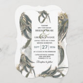 Eukalyptus Verlasse Grüne Hochzeit Einladung (Vorne/Hinten)