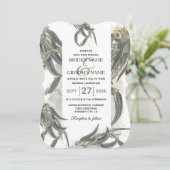 Eukalyptus Verlasse Grüne Hochzeit Einladung (Stehend Vorderseite)