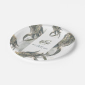 Eukalyptus Verlasse Grüne Hochzeit Pappteller (Schrägansicht)