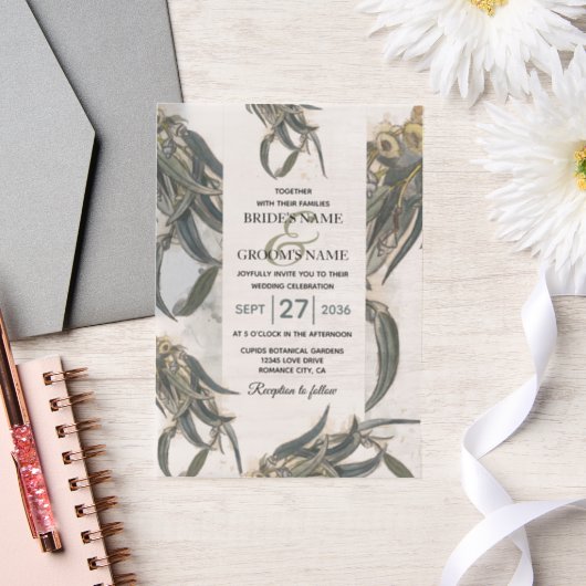 Eukalyptus Verlasse Grüne Hochzeit Pergament Einladungen (Hochzeit)