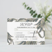 Eukalyptus Verlasse Grüne Hochzeit RSVP Karte (Stehend Vorderseite)