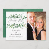 Eukalyptus Verlasse Grüne Hochzeit Save The Date (Vorne/Hinten)