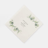 Eukalyptus Verlasse Grüne Hochzeit Serviette (Ecke)