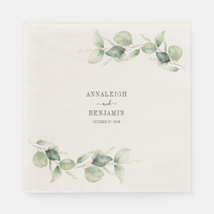 Eukalyptus Verlasse Grüne Hochzeit Serviette