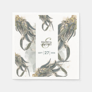 Eukalyptus Verlasse Grüne Hochzeit Serviette