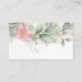 Eukalyptus Verlasse Grüne Hochzeitsempfehlung Begleitkarte (Rückseite)