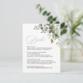 Eukalyptus Verlasse Grüne Hochzeitskarte Einladung (Stehend Vorderseite)