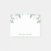 Eukalyptus Verlasse Grüne Wasserfarbe Nachhinweise Post-it Klebezettel (Vorderseite)