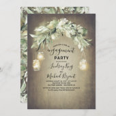 Eukalyptus Verlasse Grünen Rustikale Engagement Pa Einladung (Vorne/Hinten)