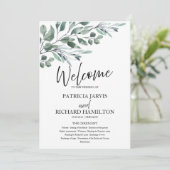 Eukalyptus Verlasse Grünheiratsprogramme Programm (Stehend Vorderseite)