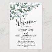 Eukalyptus Verlasse Grünheiratsprogramme Programm (Vorderseite)