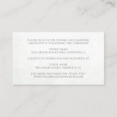 Eukalyptus Verlasse Grünpflanzen Elegante Hochzeit Begleitkarte (Rückseite)