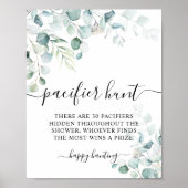 Eukalyptus Verlasse Grünpflanzen Schnuller Jagdspi Poster (Vorne)