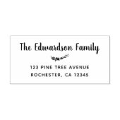 Eukalyptus verlasse moderne SkriptRücksendeadresse Permastempel (Design)