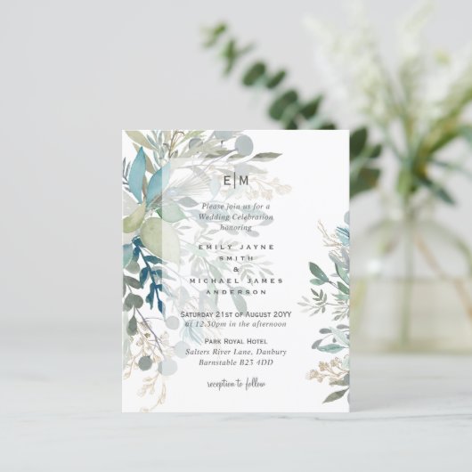 Eukalyptus Verlasse Naturheirat Hochzeit (Stehend Vorderseite)