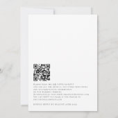 Eukalyptus Verlasse QR-Code-Skript-Hochzeit Einladung (Rückseite)