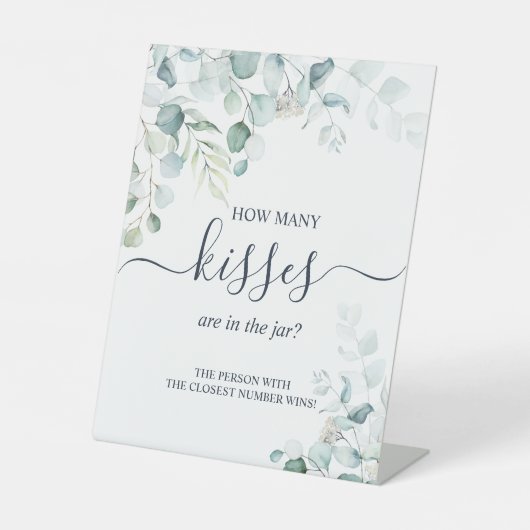 Eukalyptus Verlasse wie viele Küsse sind im Jar? Sockelschild (Vorderseite)