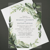 Eukalyptus Verlasse Wreath Modern Wedding Acryleinladungen