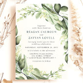 Eukalyptus Verlasse Wreath Modern Wedding Einladung