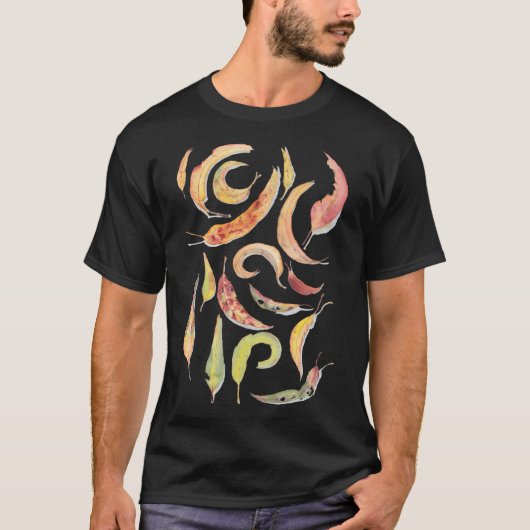 Eukalyptus Verlasst Aquarell (weißer Hintergrund) T-Shirt (Vorderseite)