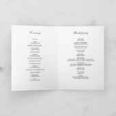 Eukalyptus verlasst ein modernes Hochzeitsprogramm Programm (Innenseite)