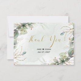 Eukalyptus Verlasst Greenerity Wedding Vielen Dank Dankeskarte
