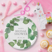 Eukalyptus Verlasst Grünes Brautparty Pappteller (Party)