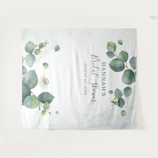 Eukalyptus Verlasst Grünflächen Foto Stand Hinterg Wandteppich (Vorderseite (Horizontal))