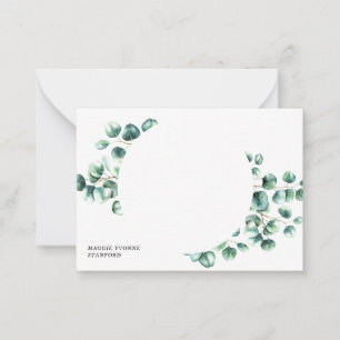 Eukalyptus Verlasst Grünpflanzen Personalisierte M Mitteilungskarte