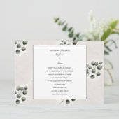 Eukalyptus Verlasst Künstlerische Vintage Muster H Einladung (Stehend Vorderseite)