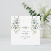 Eukalyptus Verlobung Abendessen Einladung (Stehend Vorderseite)