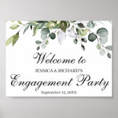 Eukalyptus-Verlobung Begrüßungszeichen Poster (Vorne)