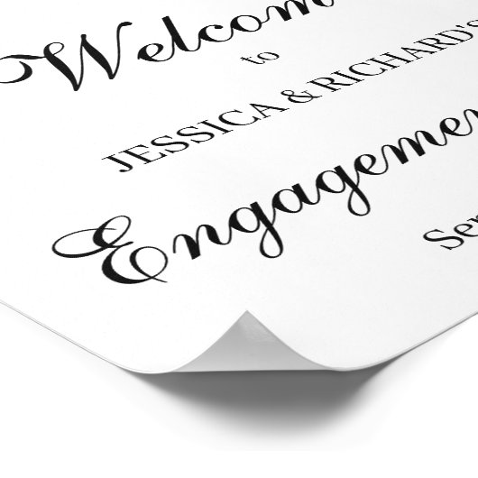 Eukalyptus-Verlobung Begrüßungszeichen Poster (Ecke)