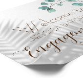 Eukalyptus-Verlobung Begrüßungszeichen Poster (Ecke)