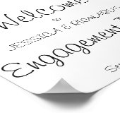 Eukalyptus-Verlobung Begrüßungszeichen Poster (Ecke)