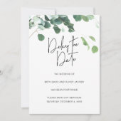 Eukalyptus verzögert das Datum der Hochzeitverläng Ankündigung (Vorderseite)