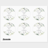 Eukalyptus Vielen Dank, Aufkleber-Tag Runder Aufkleber (Blatt)