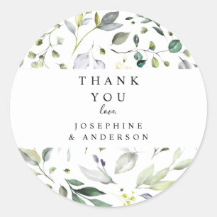 Eukalyptus Vielen Dank, Aufkleber-Tag Runder Aufkleber
