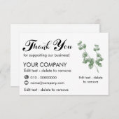 Eukalyptus Vielen Dank für die Unterstützung unser Mitteilungskarte (Vorne/Hinten)